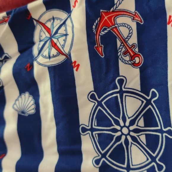 Nautical plus size leggings, NWOT - Picture 2 of 5